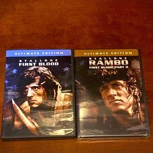 First Blood & Rambo First Blood Part 2 DVD lot of 2 First Blood & Rambo